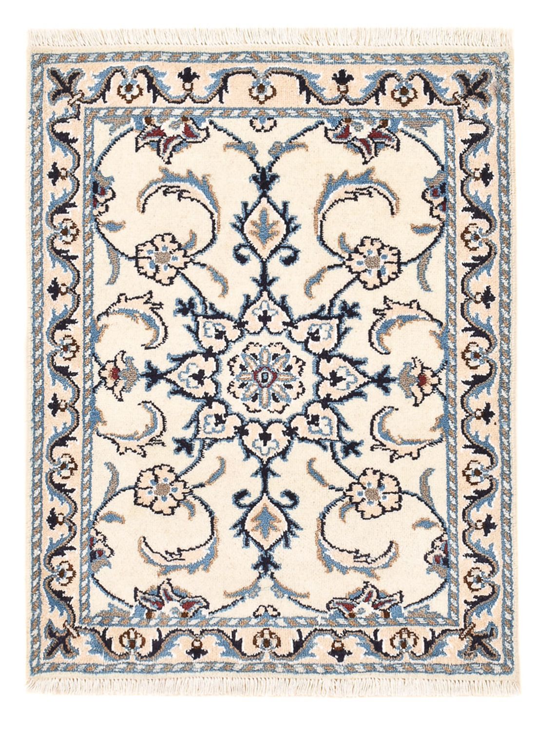 Persisk tæppe - Nain - 83 x 60 cm - creme