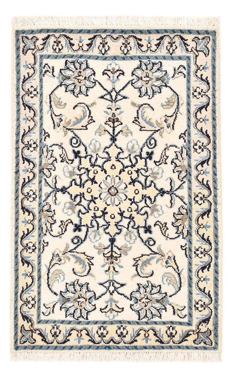 Persisk tæppe - Nain - 92 x 56 cm - creme
