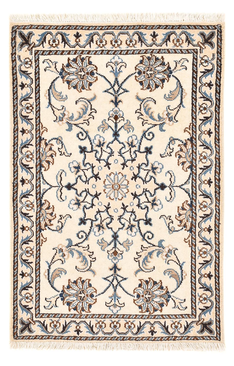 Persisk tæppe - Nain - 96 x 60 cm - creme