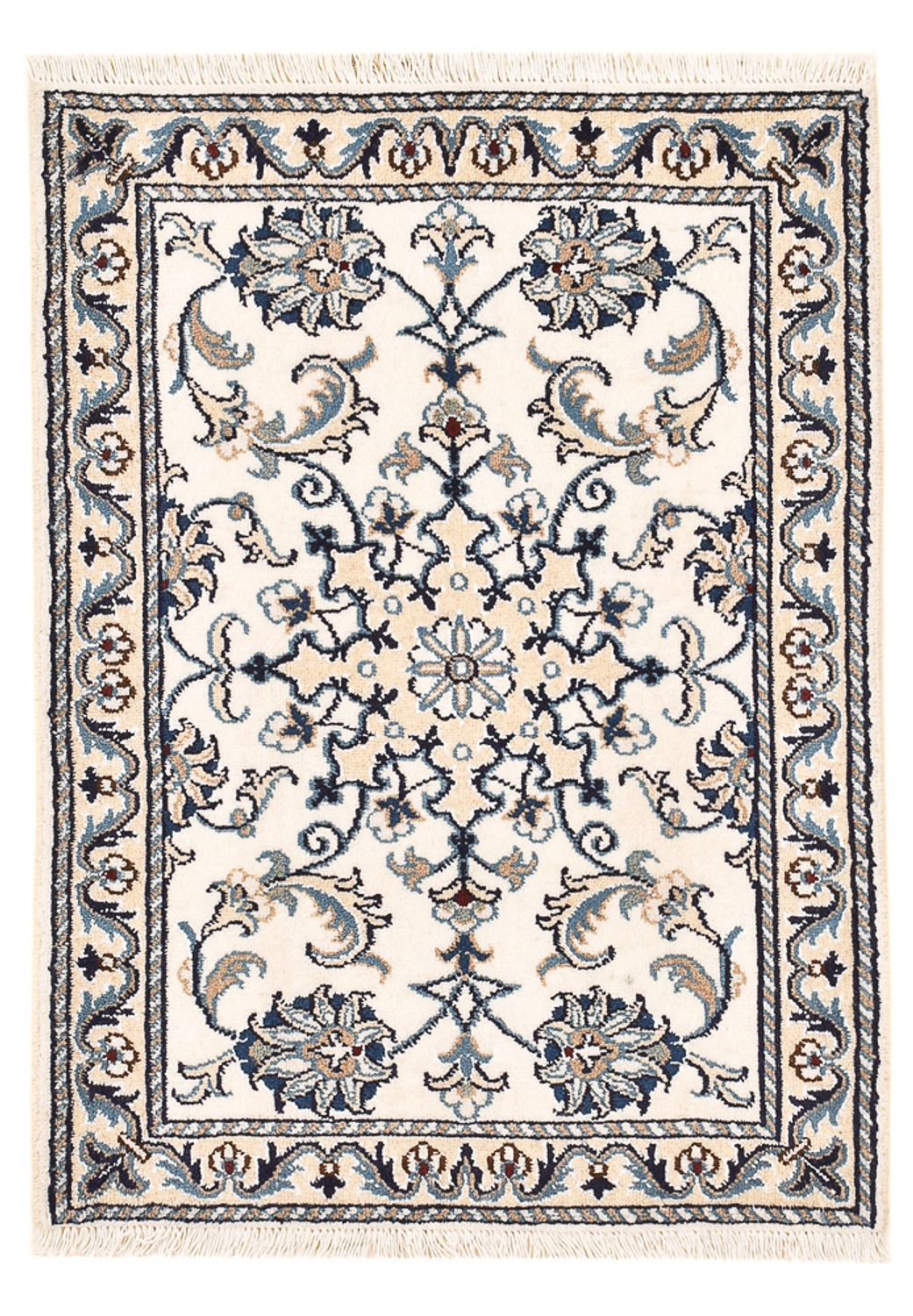 Persisk tæppe - Nain - 86 x 60 cm - creme