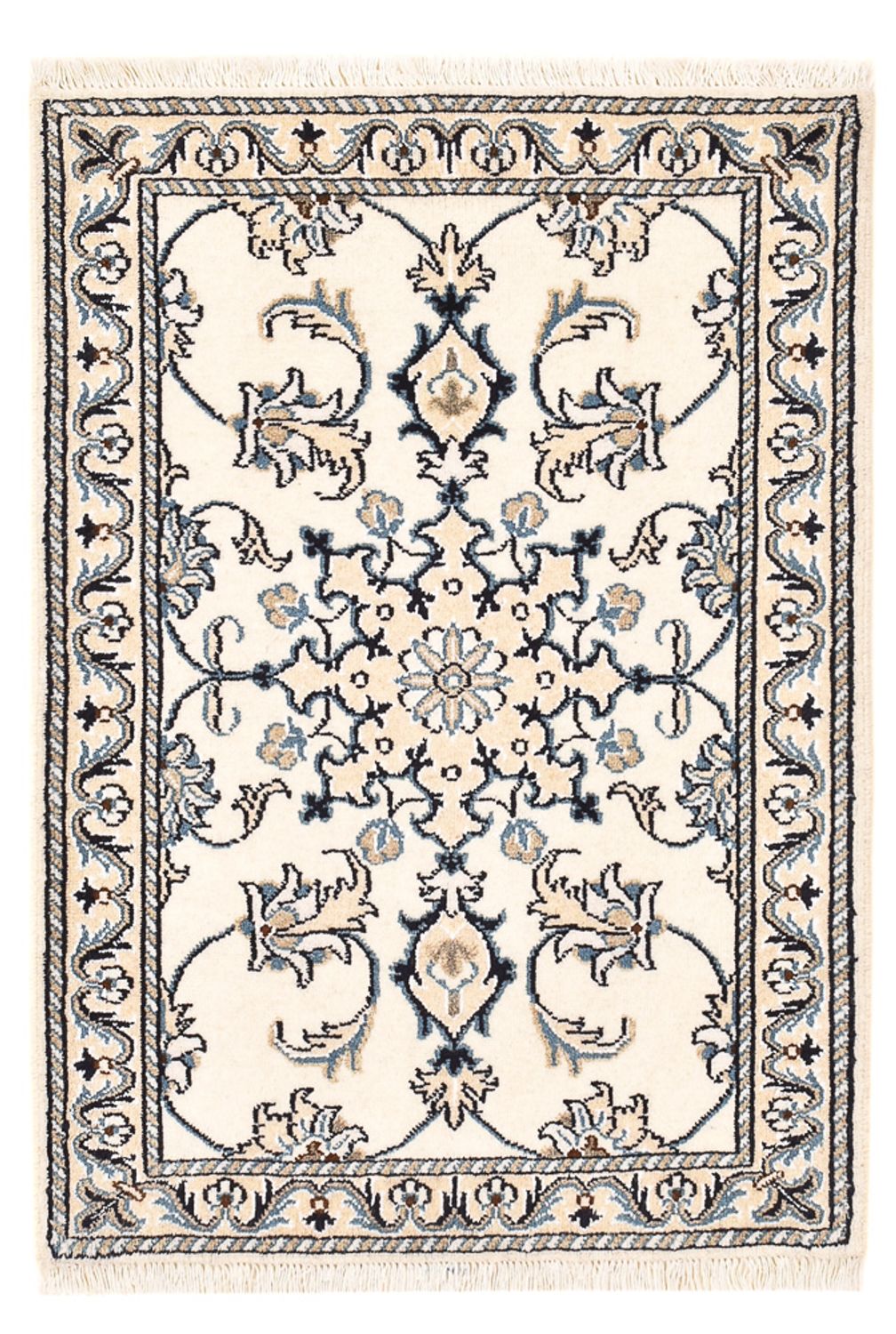 Persisk tæppe - Nain - 90 x 60 cm - creme