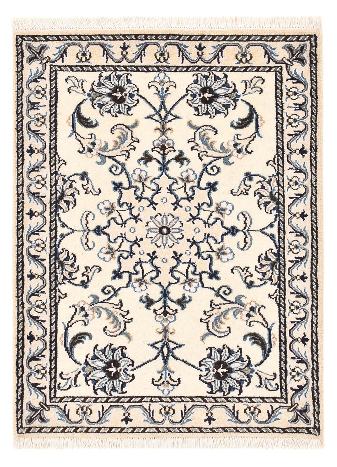Persisk tæppe - Nain - 86 x 59 cm - creme
