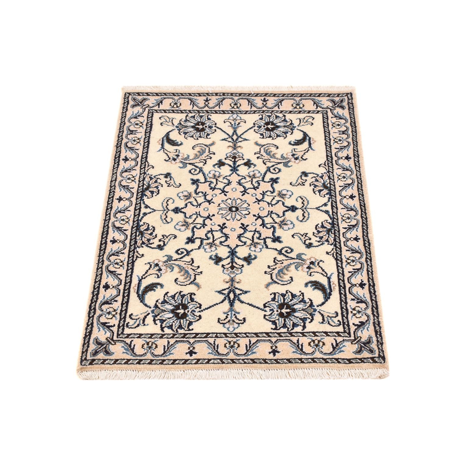 Persisk tæppe - Nain - 86 x 59 cm - creme