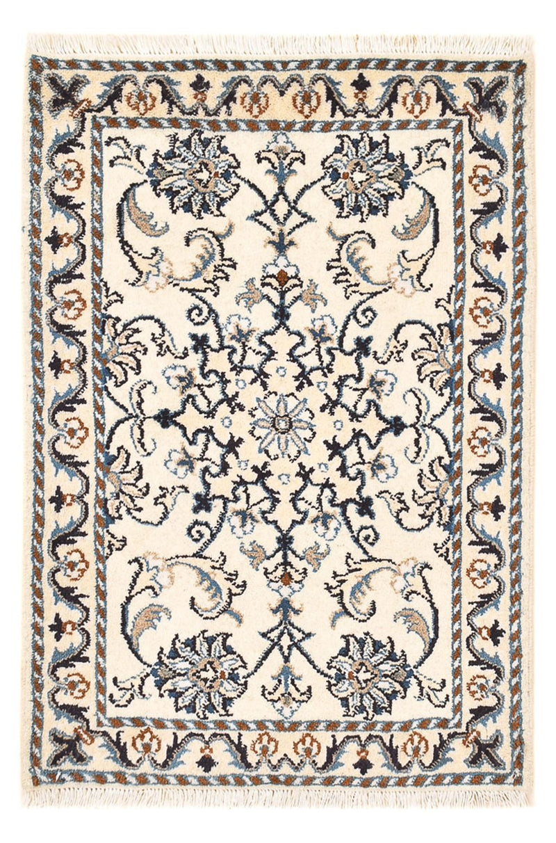 Persisk tæppe - Nain - 88 x 58 cm - creme