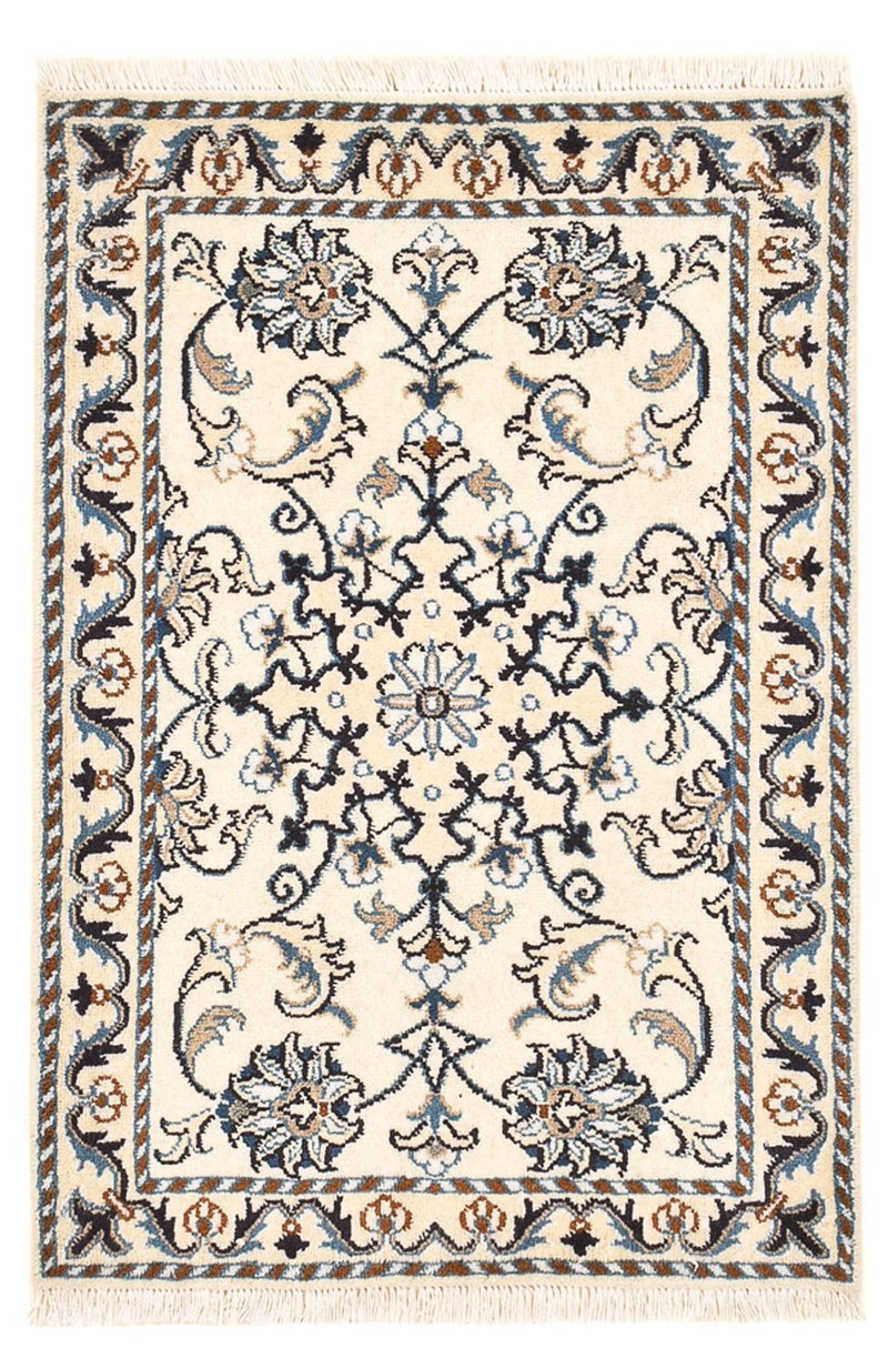 Persisk tæppe - Nain - 87 x 58 cm - creme