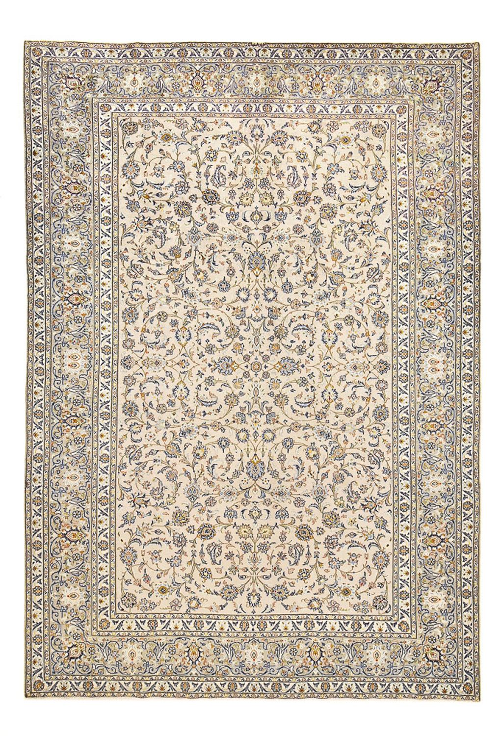 Persisk tæppe - Keshan - 417 x 286 cm - sand