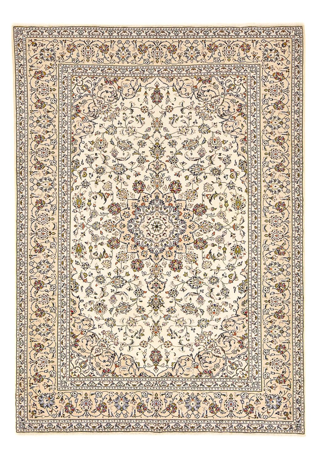 Persisk tæppe - Keshan - 290 x 197 cm - mørk beige