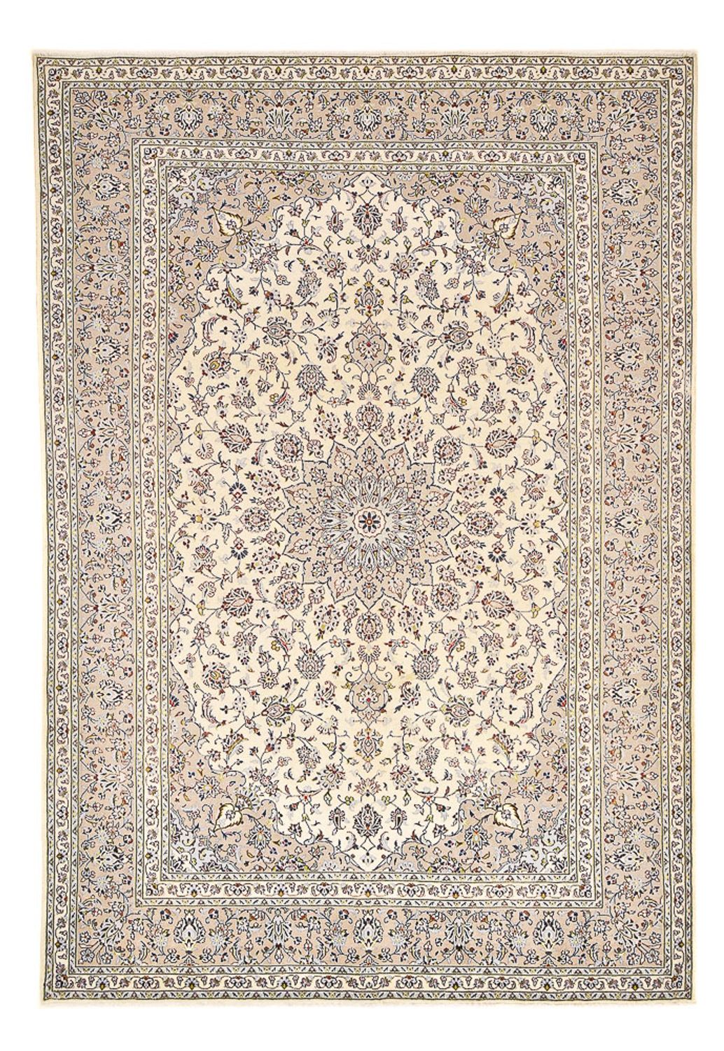 Persisk tæppe - Keshan - 355 x 245 cm - mørk beige