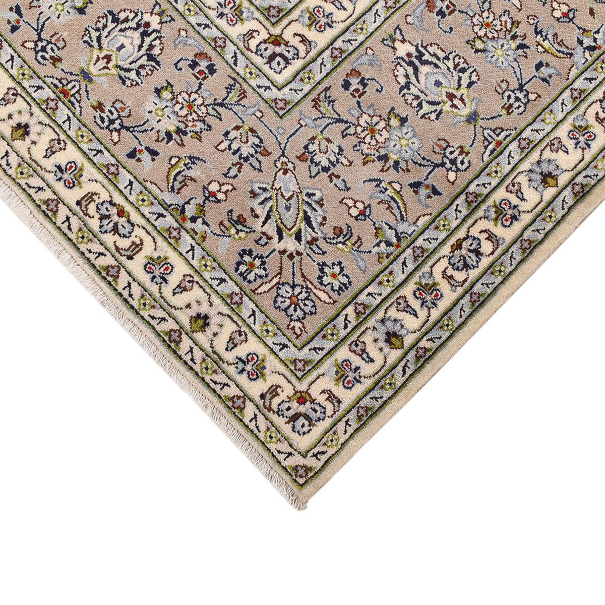 Persisk tæppe - Keshan - 355 x 245 cm - mørk beige