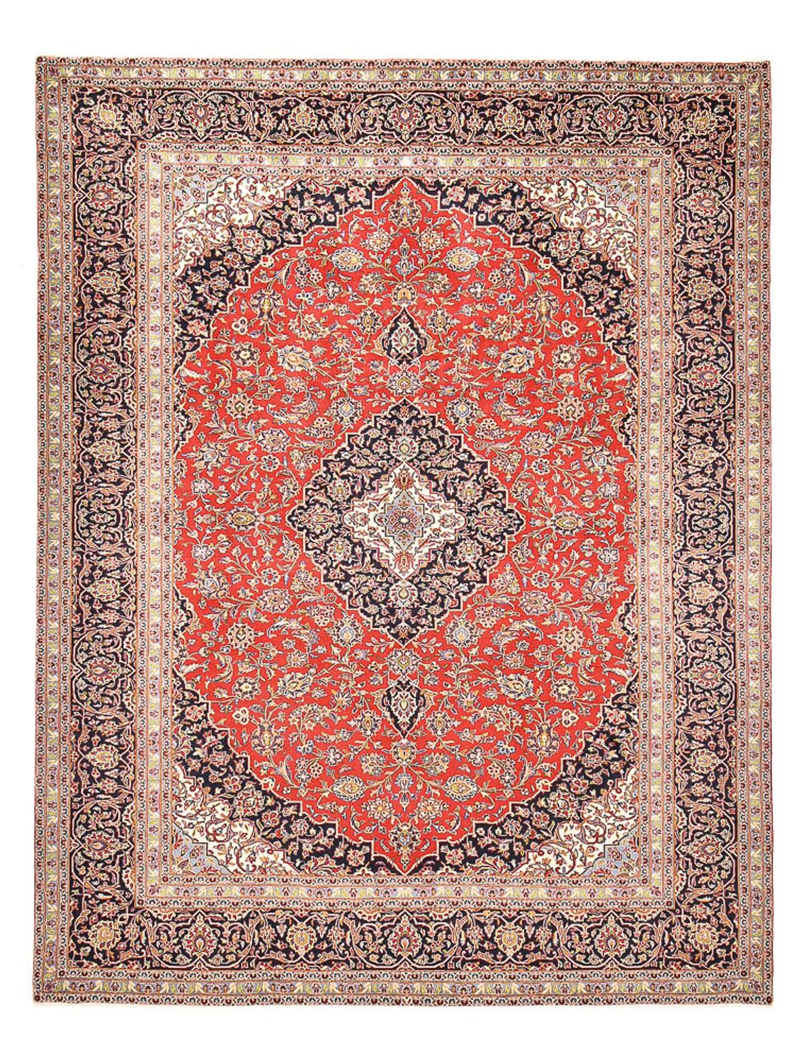 Persisk tæppe - Keshan - 398 x 304 cm - rød