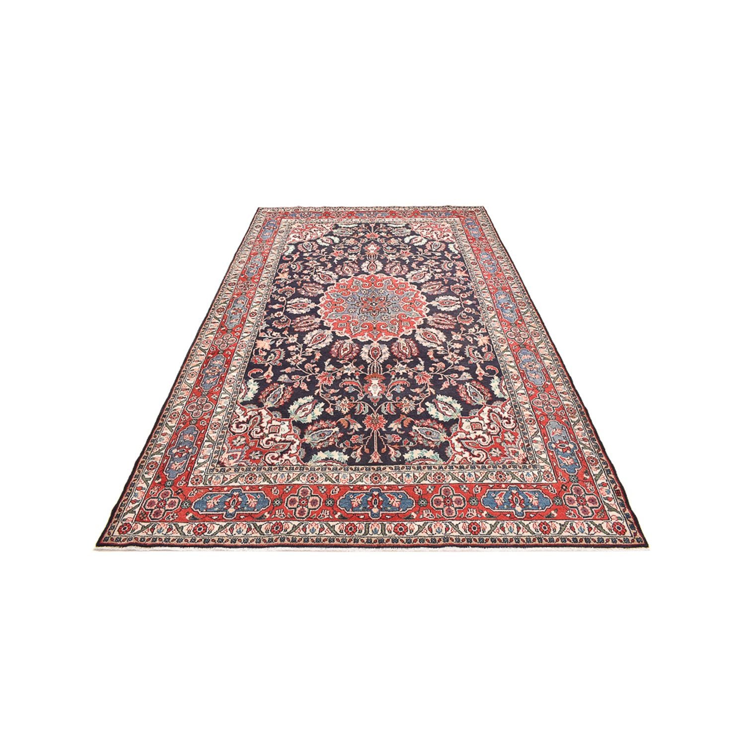 Persisk tæppe - Nomadisk - 340 x 203 cm - mørkerød