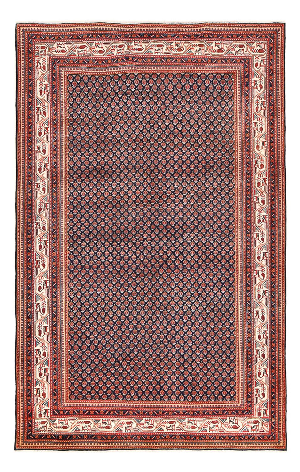 Persisk tæppe - Mir - 295 x 188 cm - mørkerød