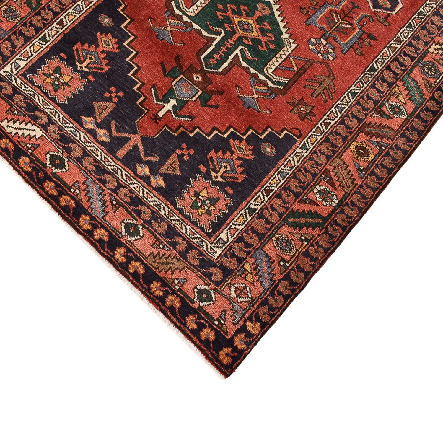 Løber Persisk tæppe - Nomadisk - 445 x 105 cm - lysrød