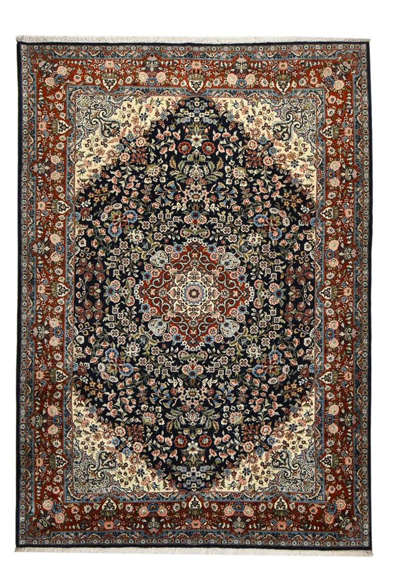 Persisk tæppe - Keshan - 315 x 220 cm - mørkeblå