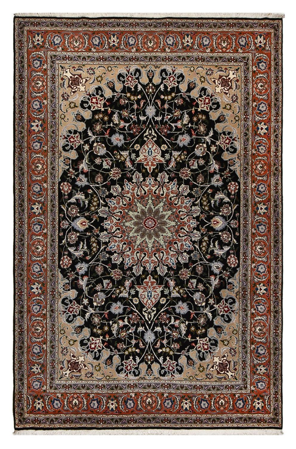 Persisk tæppe - Tabriz - Royal - 318 x 208 cm - mørkeblå