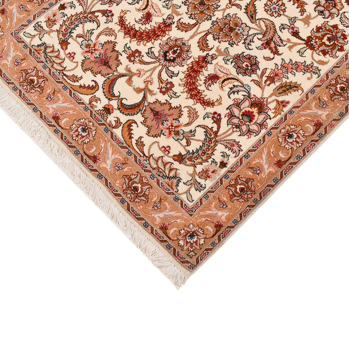 Løber Persisk tæppe - Tabriz - Premium - 314 x 79 cm - beige