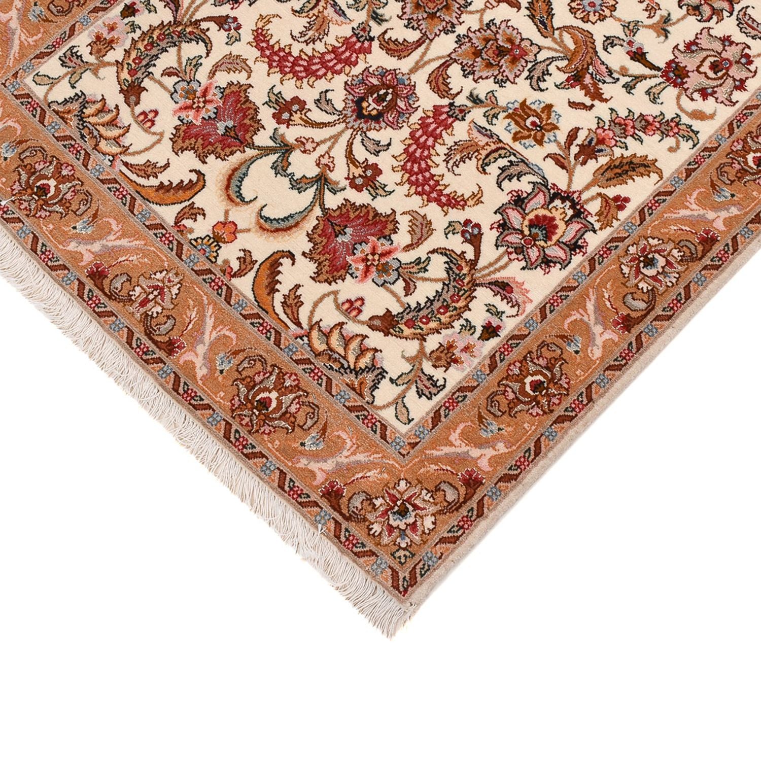 Løber Persisk tæppe - Tabriz - Premium - 317 x 72 cm - beige