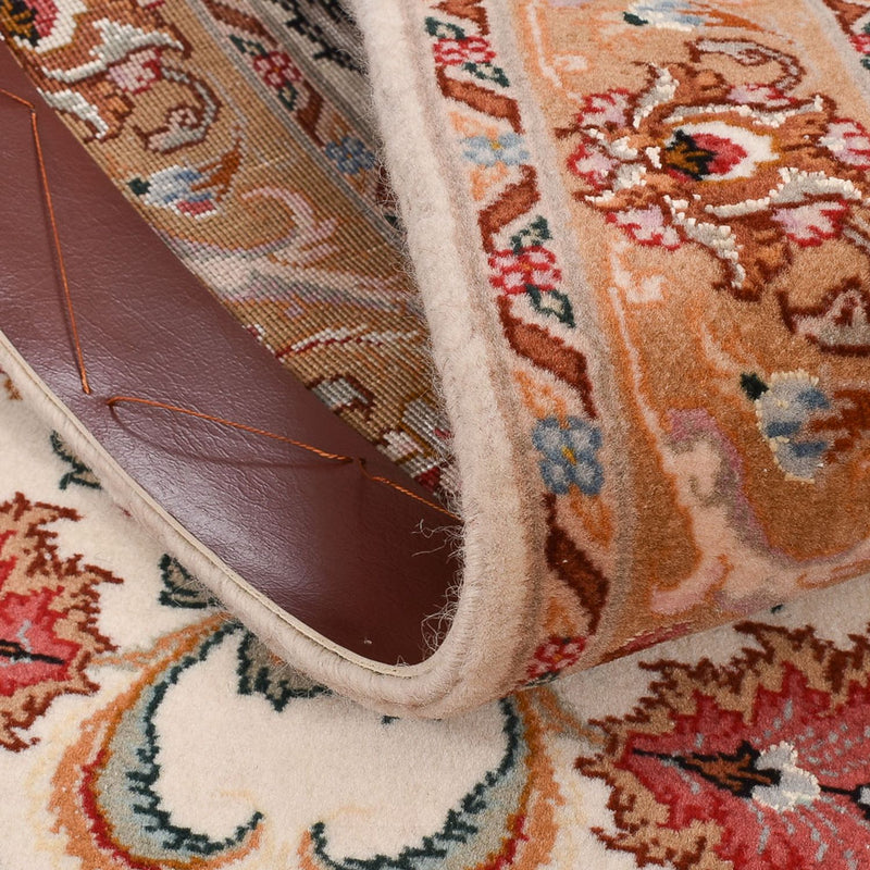 Løber Persisk tæppe - Tabriz - Premium - 317 x 72 cm - beige