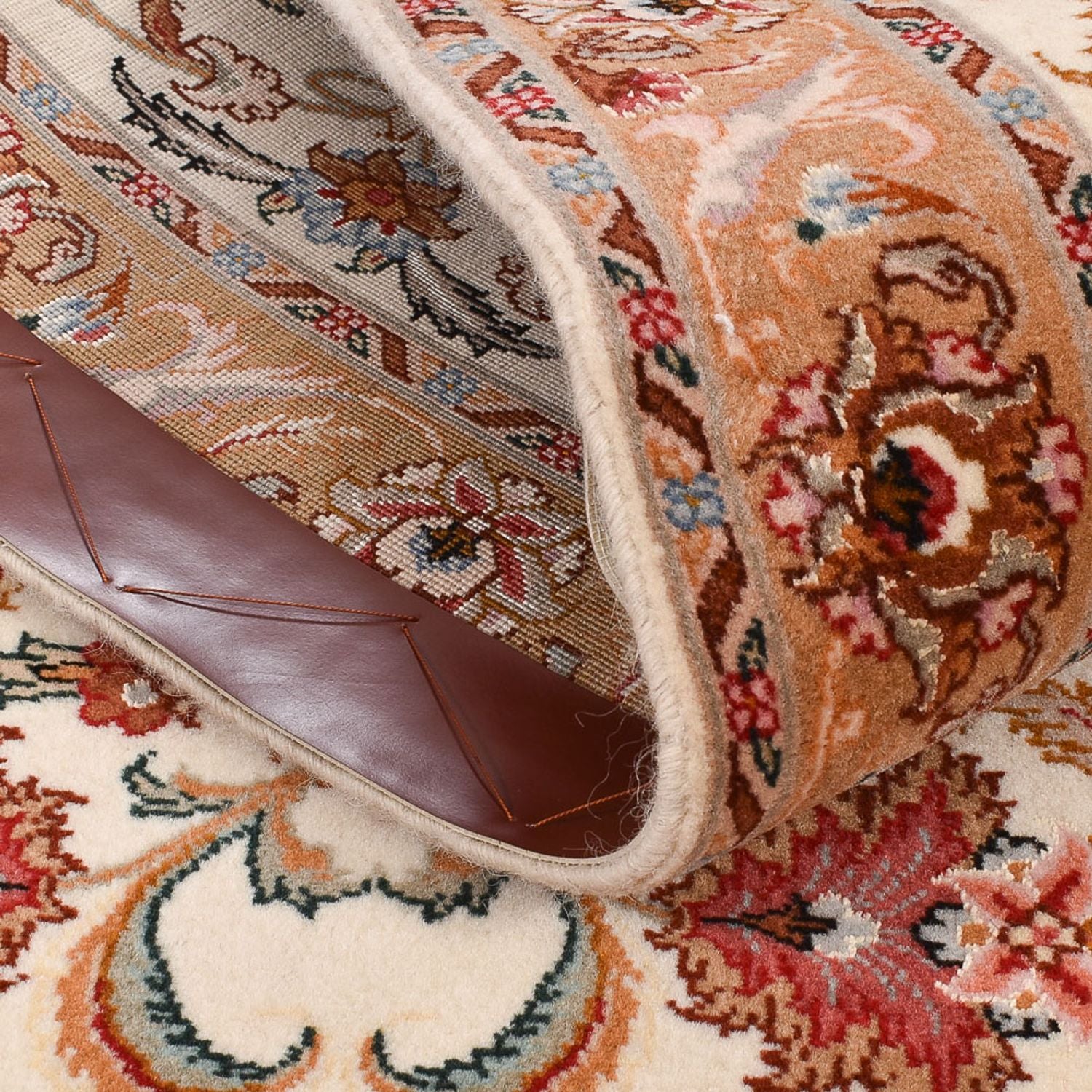 Løber Persisk tæppe - Tabriz - Premium - 315 x 80 cm - beige