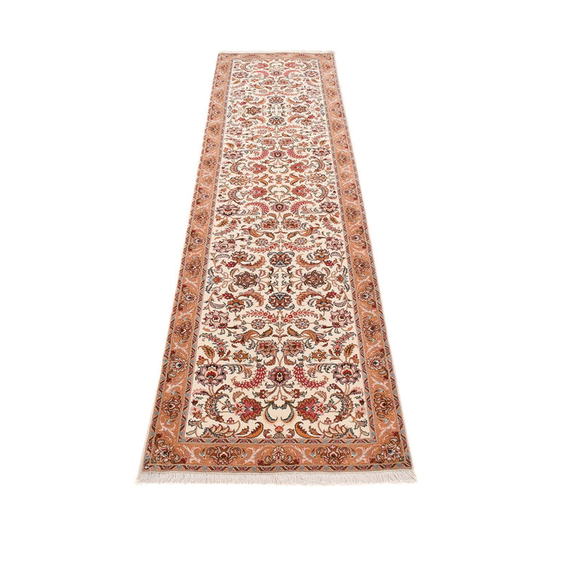 Løber Persisk tæppe - Tabriz - Premium - 315 x 80 cm - beige