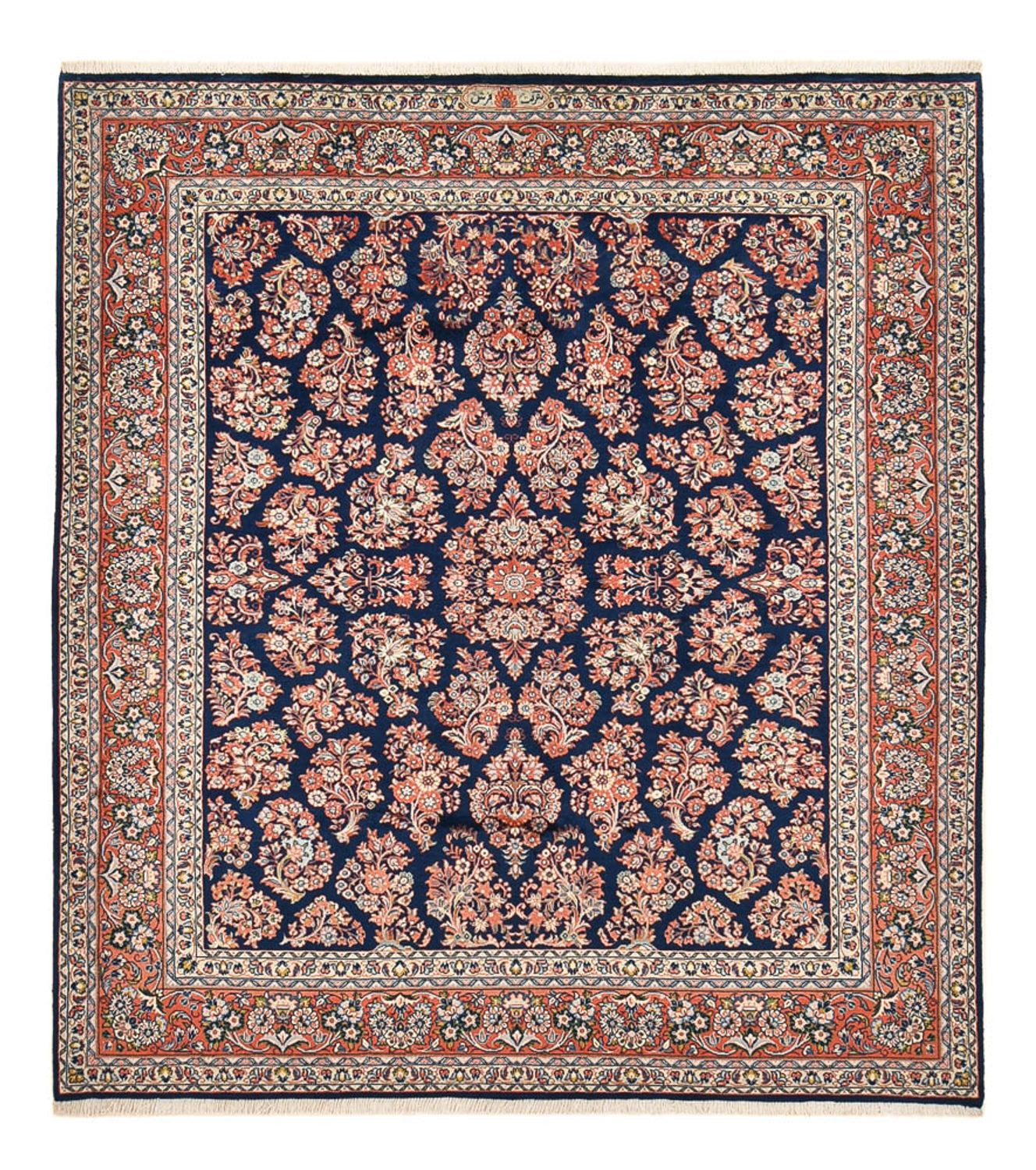 Persisk tæppe - Classic - 247 x 215 cm - mørkeblå