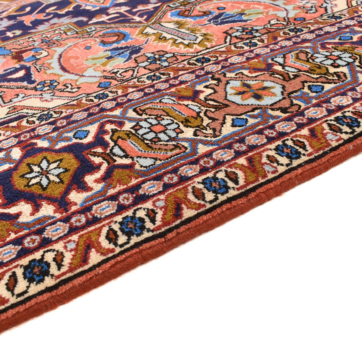 Persisk tæppe - Nomadisk firkantet  - 200 x 194 cm - lysrød