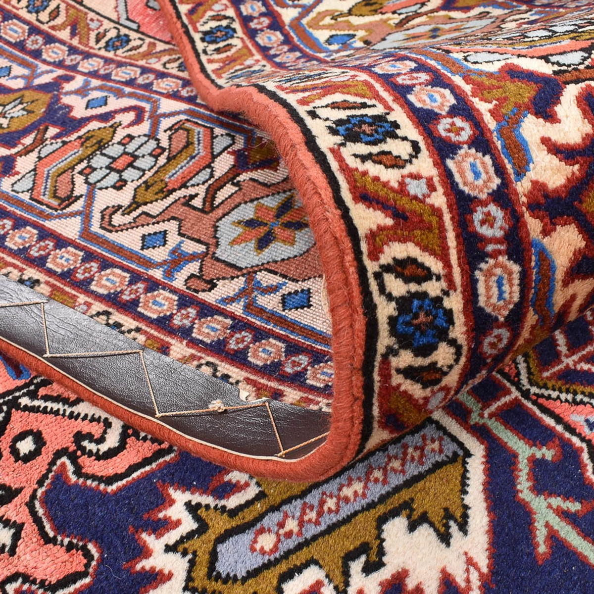 Persisk tæppe - Nomadisk firkantet  - 200 x 194 cm - lysrød