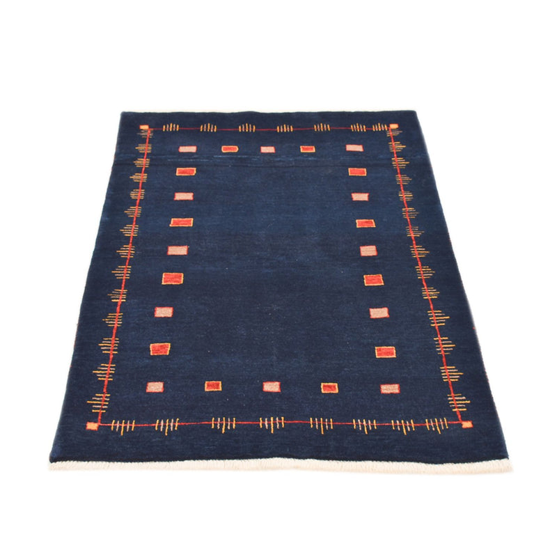 Gabbeh Tæppe - Loribaft Persisk - 143 x 110 cm - mørkeblå