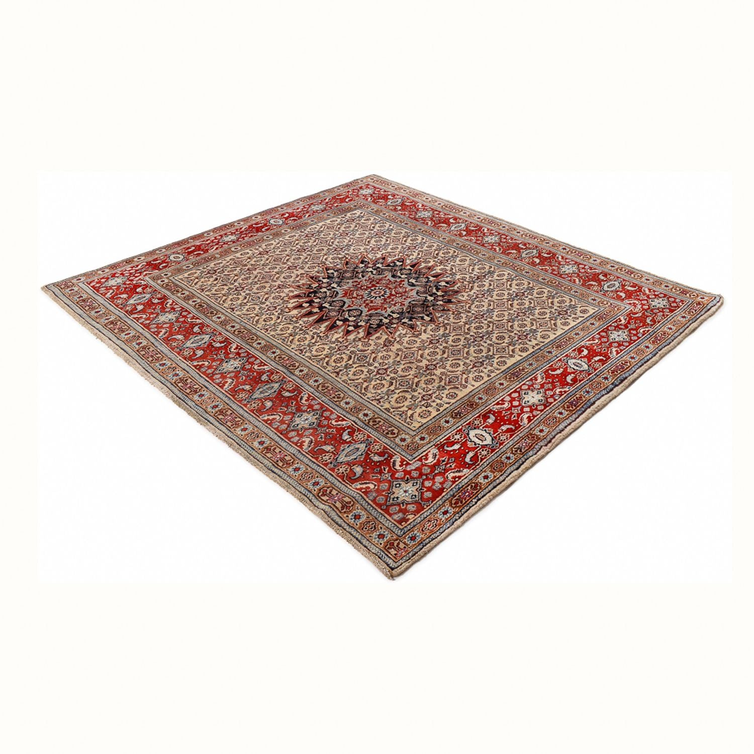 Persisk tæppe - Classic firkantet  - 202 x 186 cm - mørk beige