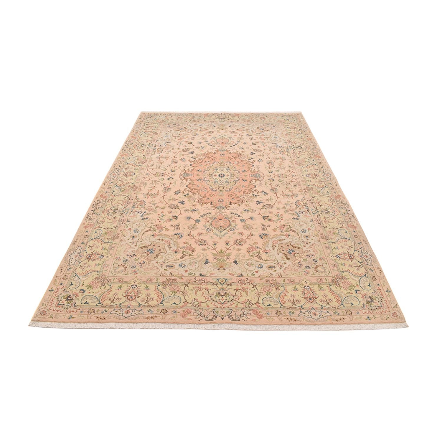 Persisk tæppe - Tabriz - Royal - 303 x 201 cm - lys beige