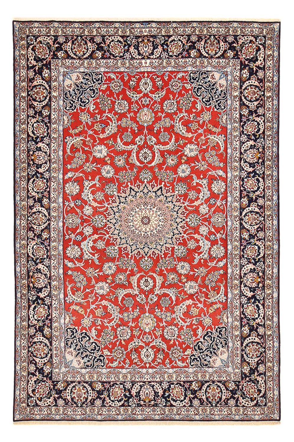 Persisk tæppe - Isfahan - Premium - 300 x 200 cm - rød