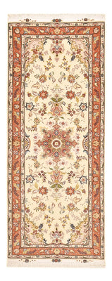 Løber Persisk tæppe - Tabriz - Royal - 195 x 80 cm - beige