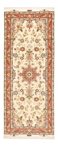 Løber Persisk tæppe - Tabriz - Royal - 195 x 80 cm - beige