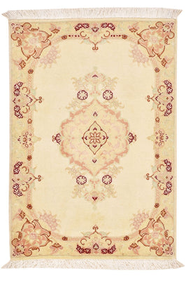Persisk tæppe - Tabriz - Royal - 89 x 58 cm - lys beige