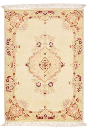 Persisk tæppe - Tabriz - Royal - 89 x 58 cm - lys beige