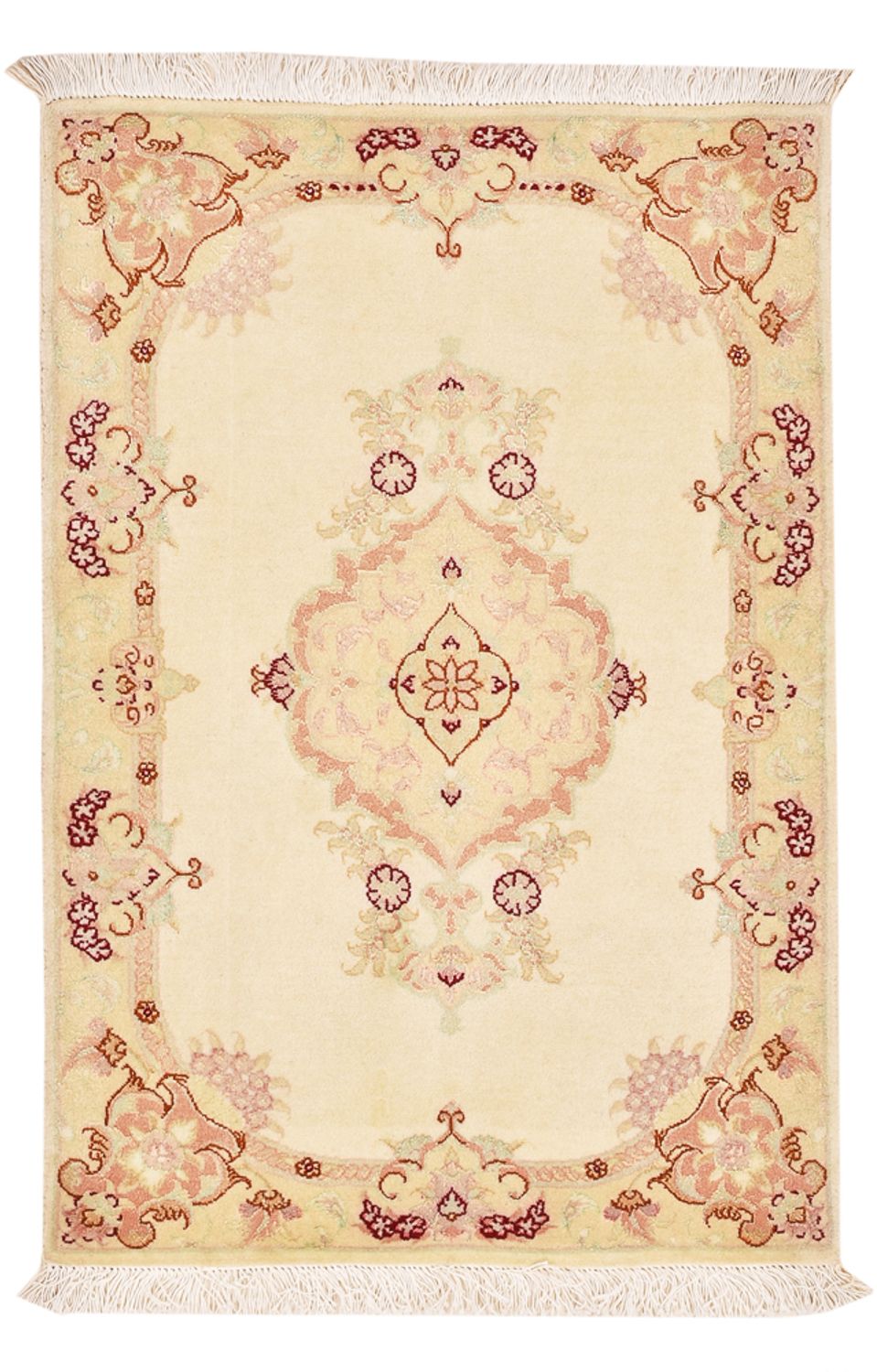 Persisk tæppe - Tabriz - Royal - 90 x 60 cm - lys beige