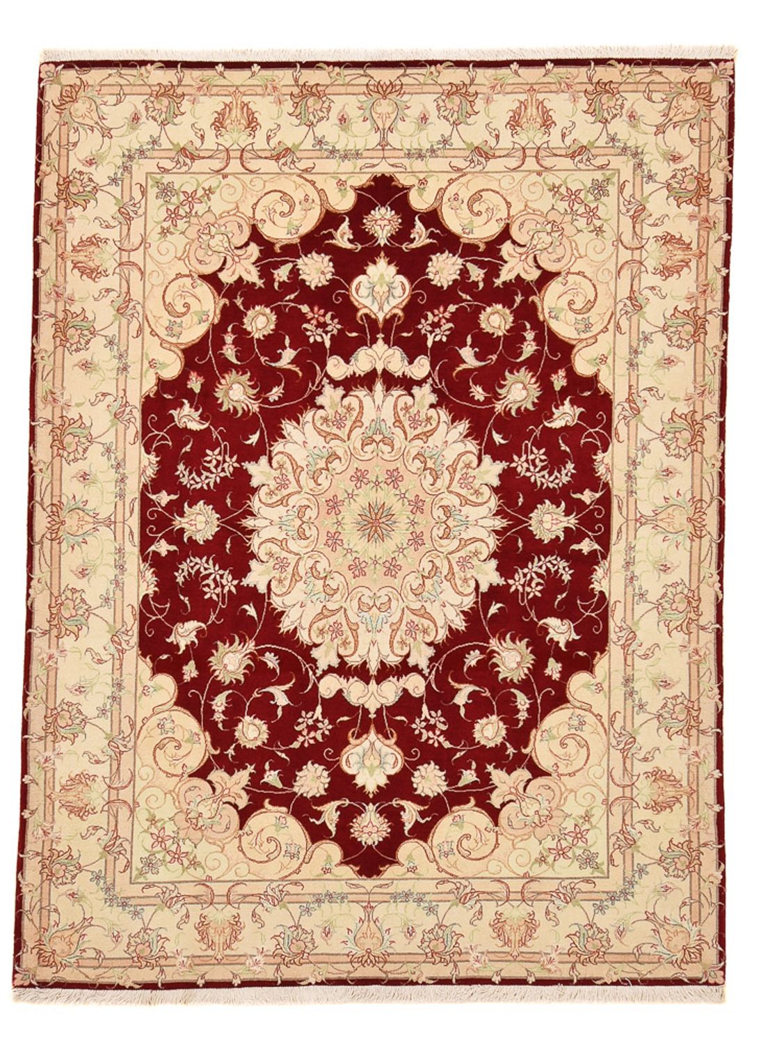 Persisk tæppe - Tabriz - Royal - 200 x 152 cm - rød