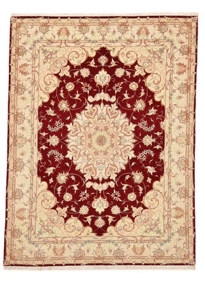 Persisk tæppe - Tabriz - Royal - 200 x 152 cm - rød