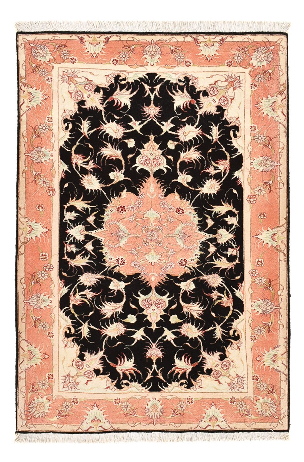 Persisk tæppe - Tabriz - Royal - 116 x 75 cm - mørkeblå