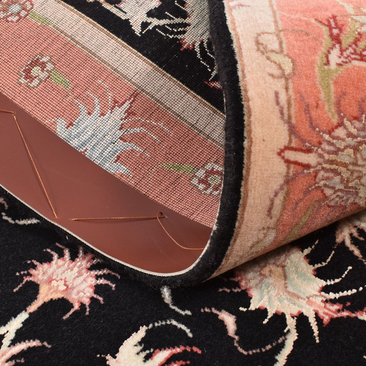 Persisk tæppe - Tabriz - Royal - 116 x 75 cm - mørkeblå