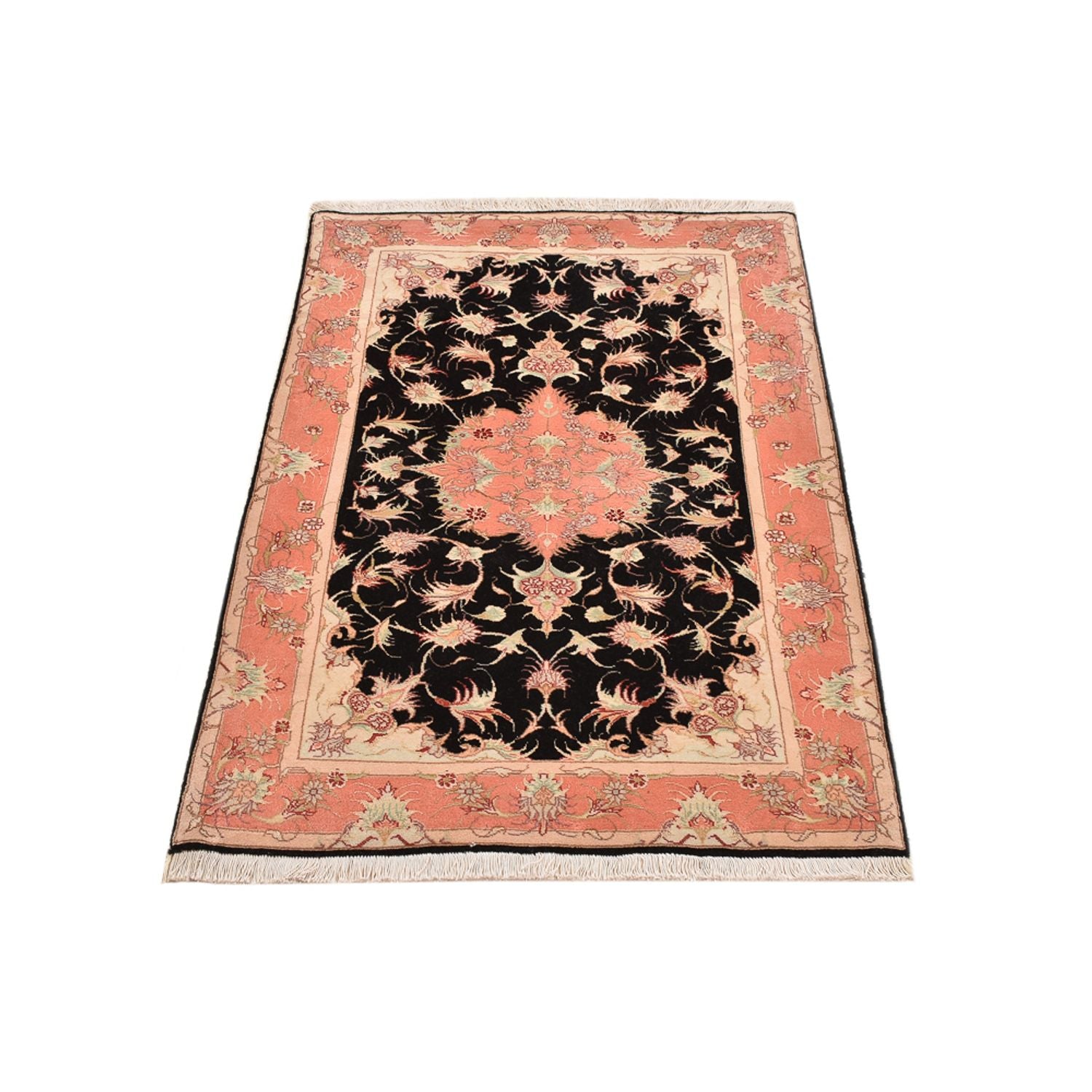 Persisk tæppe - Tabriz - Royal - 116 x 75 cm - mørkeblå