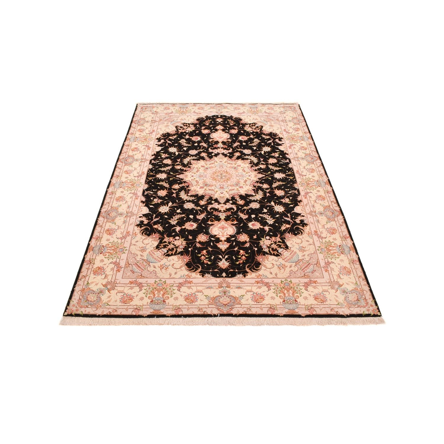 Persisk tæppe - Tabriz - Royal - 251 x 165 cm - mørkeblå
