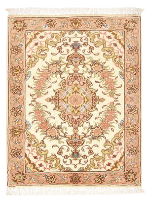 Persisk tæppe - Tabriz - Royal - 82 x 62 cm - mørk beige
