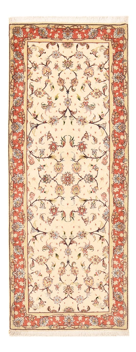Løber Persisk tæppe - Tabriz - Royal - 204 x 80 cm - beige