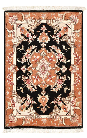 Persisk tæppe - Tabriz - Royal - 88 x 59 cm - mørkeblå