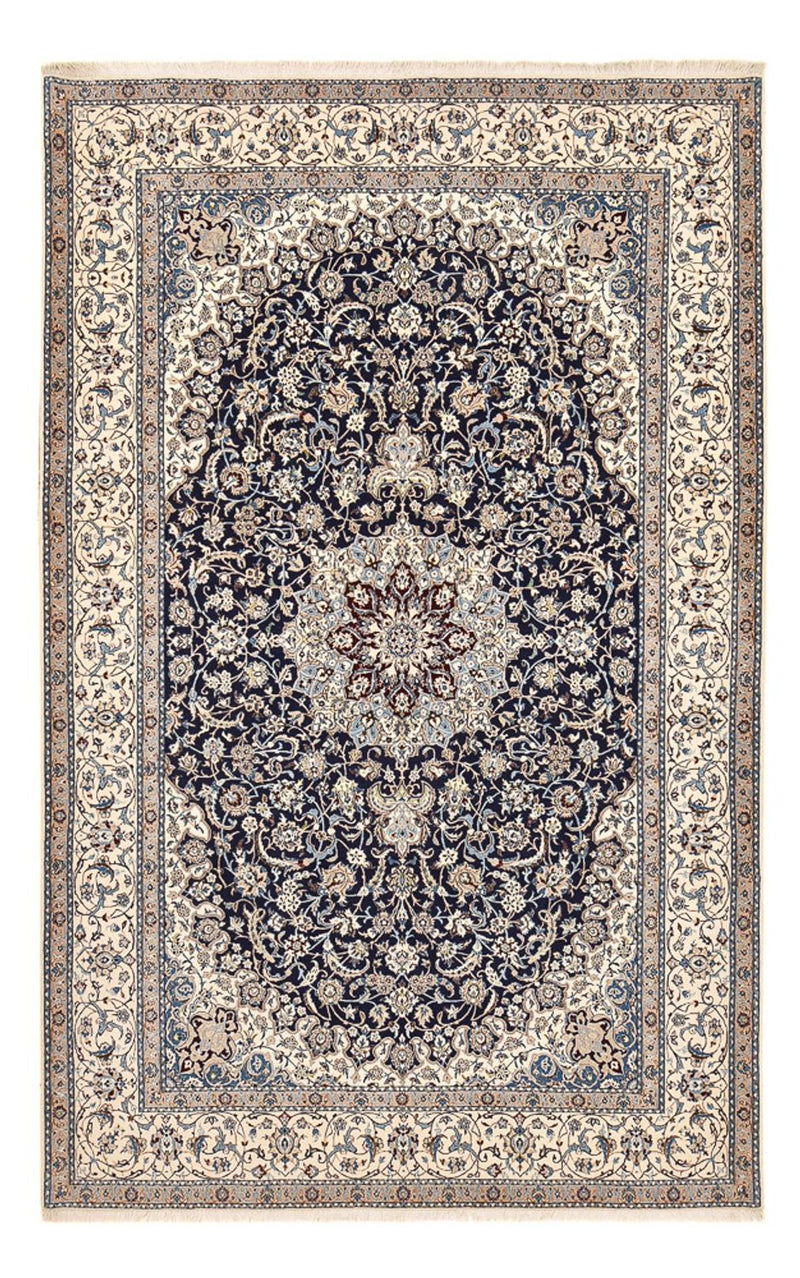 Persisk tæppe - Nain - Premium - 308 x 211 cm - mørkeblå