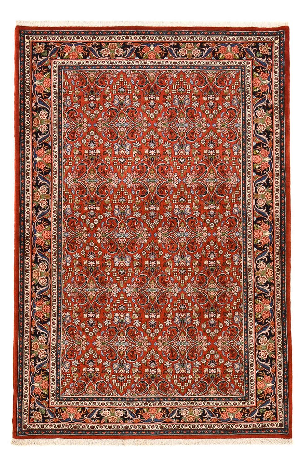 Persisk tæppe - Bijar - 207 x 139 cm - rød