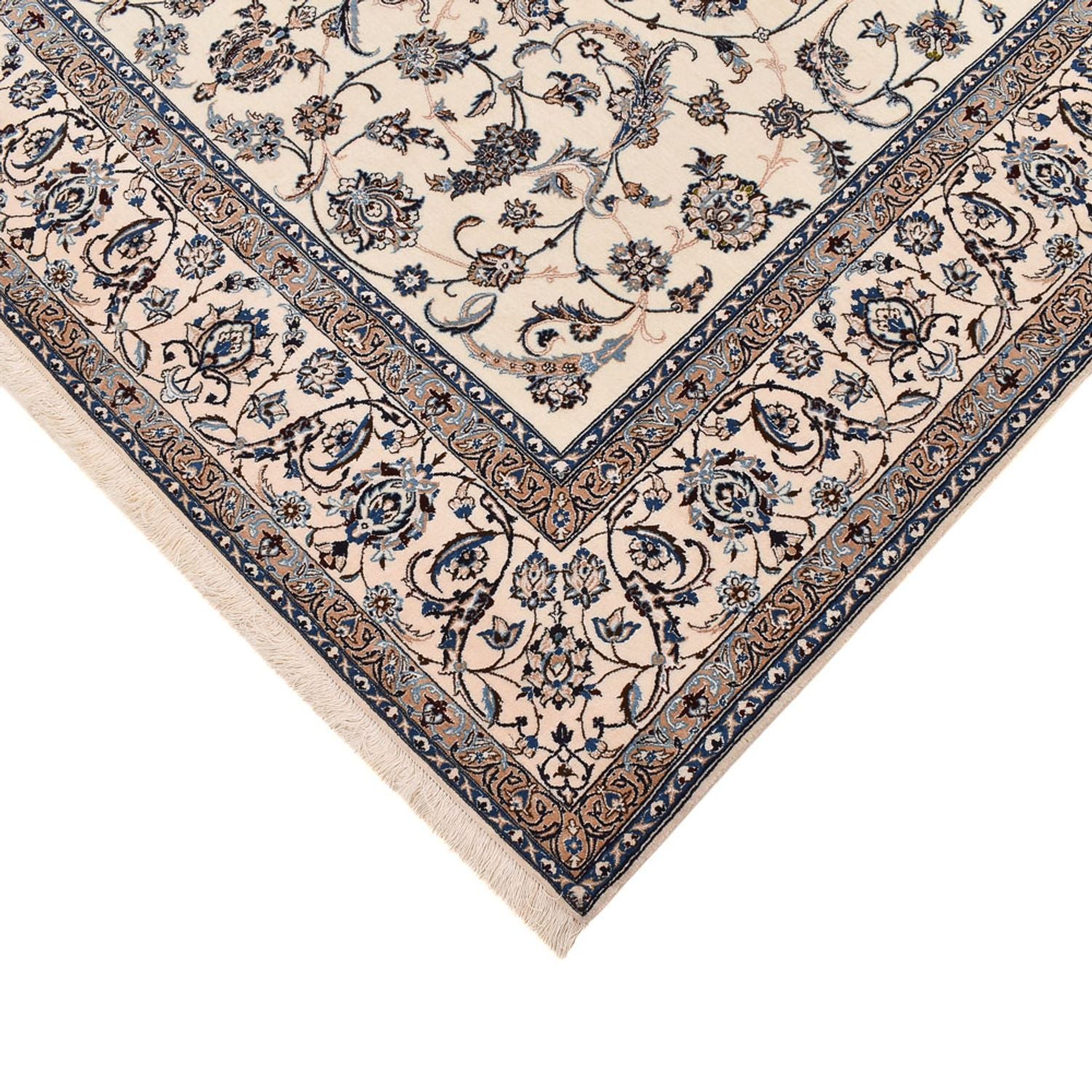 Persisk tæppe - Nain - Premium - 298 x 206 cm - creme