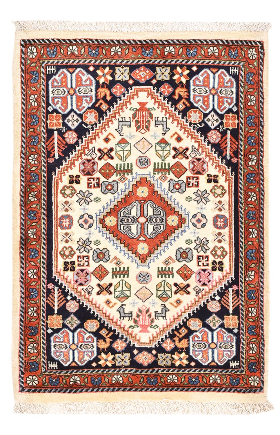Gabbeh-tæppe - Kashkuli Persisk - 90 x 60 cm - flerfarvet