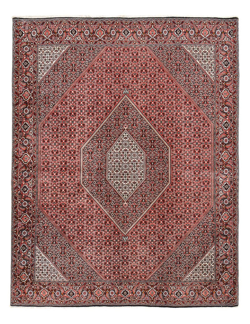 Persisk tæppe - Bijar - 315 x 248 cm - mørkerød